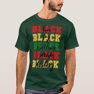 T-shirt Black love noir joie noire excellence noire