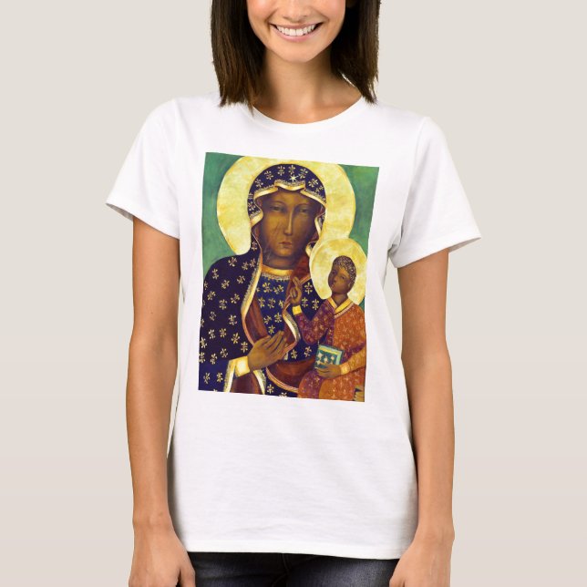 T-shirt Black Madonna Icon Pologne (Devant)