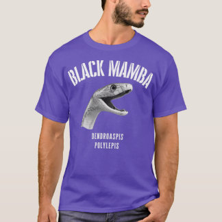 T-shirt black mamba deadly snake design Dendroaspis polyle