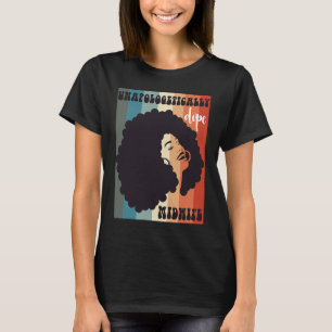 T-shirt Black Midwoman Melanin Midwoman Afro cheveux noir