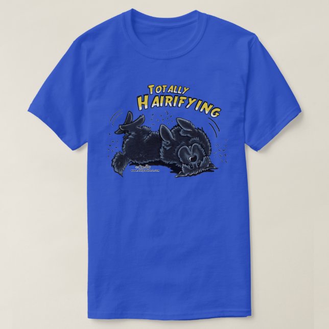 T-shirt Black Newfie Terre-Neuve Totalement Hairifiant (Design devant)