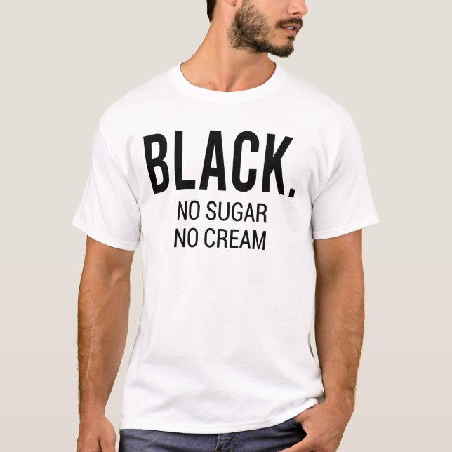T-shirt Black No Sugar No Creative (Devant)