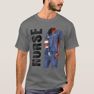 T-shirt Black Nurse Afro Love Melanin African American Wom