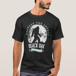 T-shirt Black Oak Arkansas Respect the Locals Bigfoot Sasq