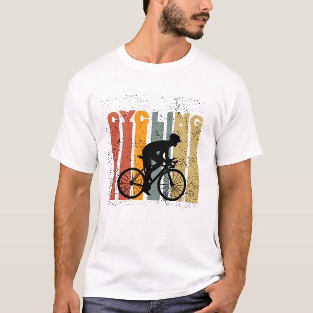 T-shirt Black Orange Friendly Geométrique Cycling personne (Devant)