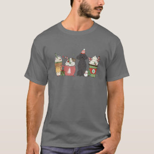 T-shirt Black Poodee Café Latte hiver Noël Chien Maman