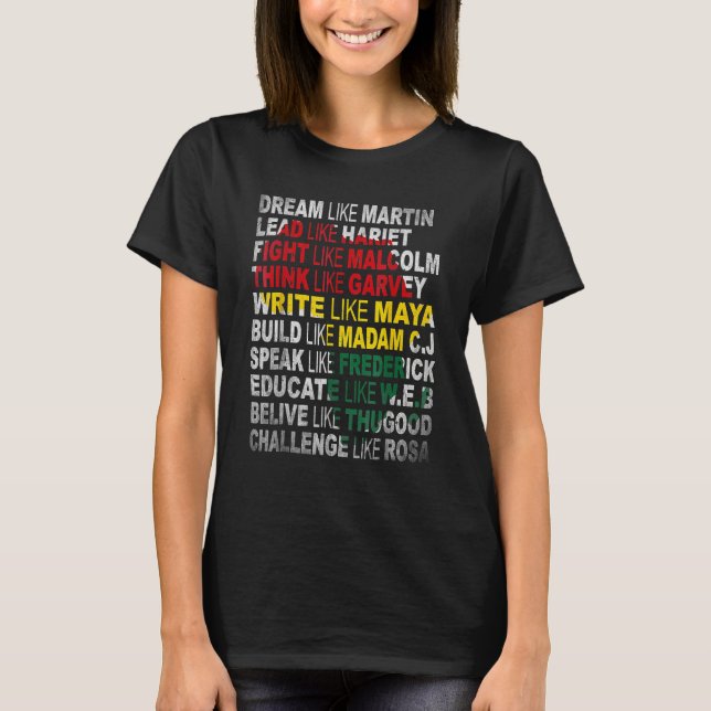T-shirt Black Power Shirt History Month African American P (Devant)