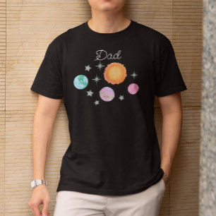 T-shirt Black Premier Voyage Autour Du Soleil Papa 1er Ann