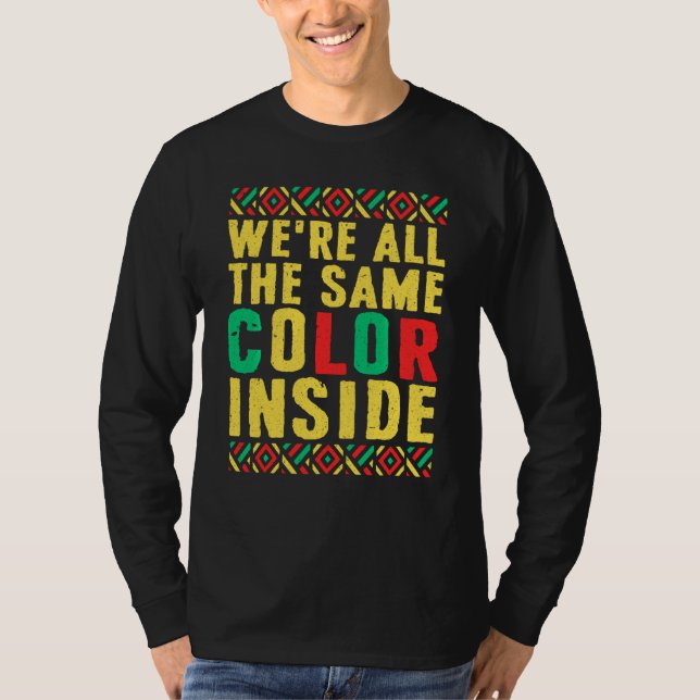 T-shirt Black Pride Nous Sommes Tous De La Même Couleur À  (Devant)