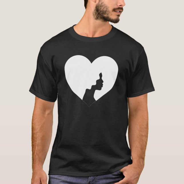 T-shirt Black Queen Afro Heart Girl Magic Melanin Homme Fe (Devant)