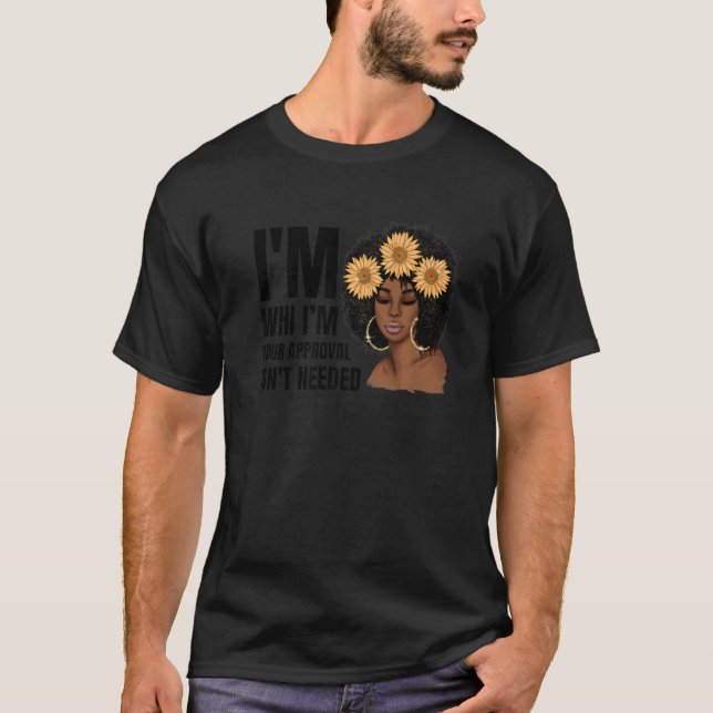 T-shirt Black Queen Afro Lady African American Ladies Cura (Devant)