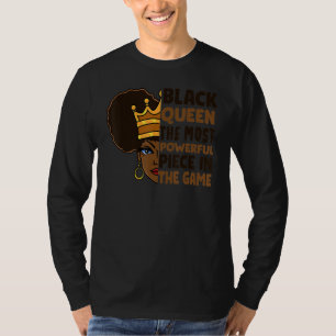 T-shirt Black Queen La Pièce La Plus Puissante Dans Le Jeu