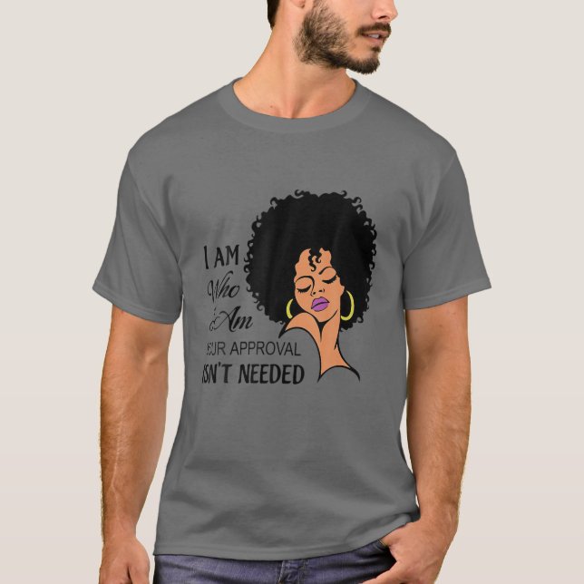 T-shirt Black Queen Lady Curly Naturel Afro-Africain Améri (Devant)