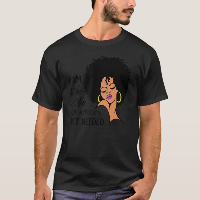 T-shirt Black Queen Lady Curly Naturel Afro-Africain Améri (Devant)