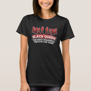 T-shirt Black Queen Melanin Black Chess Player Professione