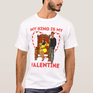 T-shirt Black Queen Melanin King Valentine's Day Hommes Fe