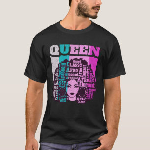 T-shirt Black Queen Melanin Magie Sista Femme Queens Brown