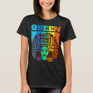 T-shirt Black Queen Melanin Magie Sista Femme Queens Brown