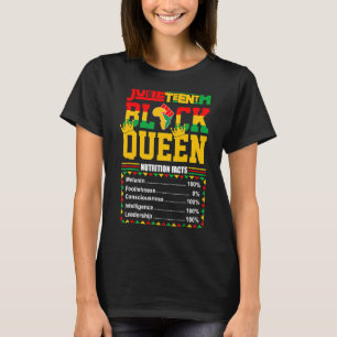 T-shirt Black Queen Nutrition Facts Black History Mois Bl