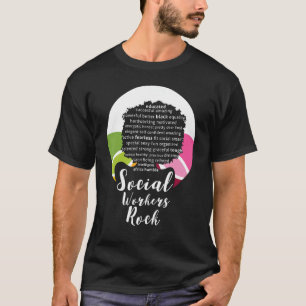 T-shirt Black Queen Social Workers Rock Magie Diva Cadeau