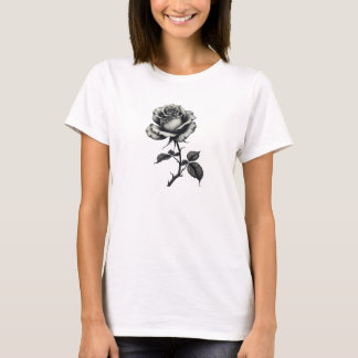 T-shirt black rose