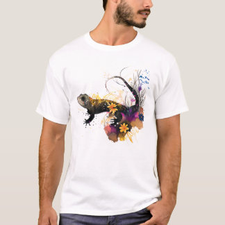 T-shirt Black Salamander Art