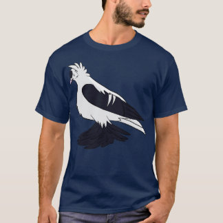 T-shirt Black Saxon Fairy Swallow Pigeon