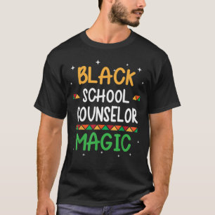 T-shirt Black School Counselor Magie Histoire noire Mois T
