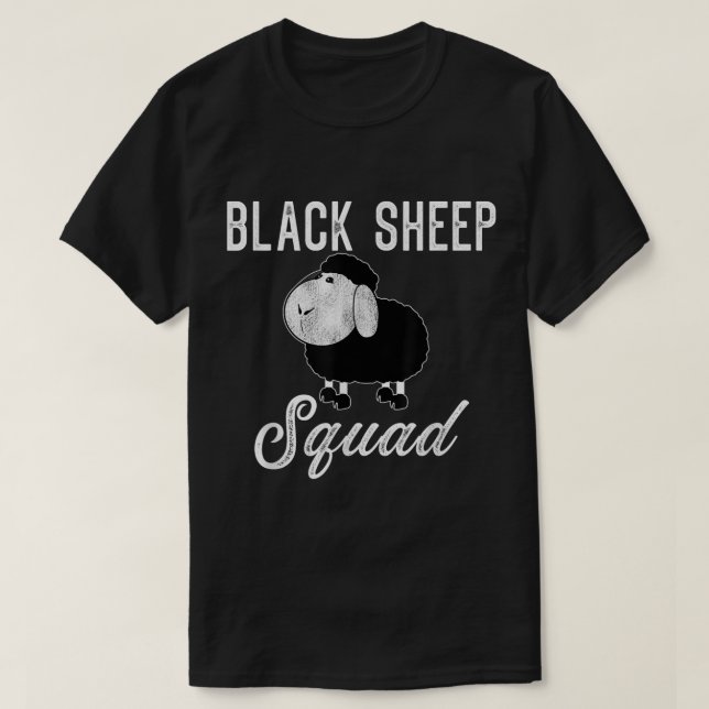 T-shirt Black Sheep Squad Funny Design (Design devant)
