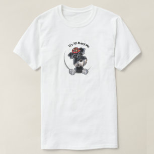 T-shirt Black Silver Schnauzer C'est tout à propos de moi