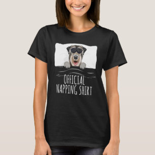 T-shirt Black Sleep Mask Irish Wolfhound Official Napping