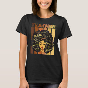T-shirt Black Smart Enseignant Afro Love Melanin African A