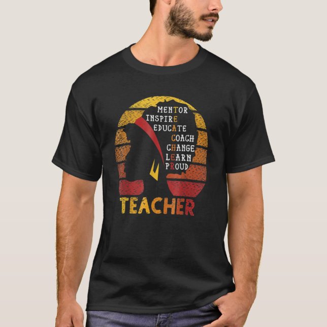 T-shirt Black Smart Teacher Afro Love Melanin African Amer (Devant)
