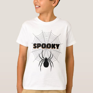 T-shirt Black spider web Halloween Éffrayant