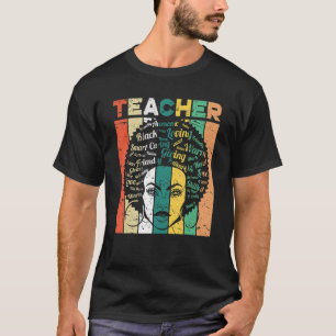 T-shirt Black Teacher Magic Melanin Coeurs Black History M