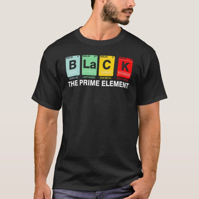 T-shirt Black The Prime Element Mois de l'histoire des Noi (Devant)