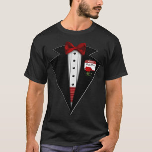 T-shirt Black Tuxedo Forme Amusement