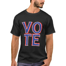 T-Shirt Black Vote USA Elections Patriotic 