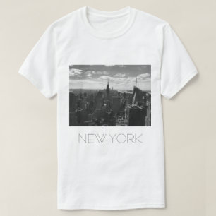 T-shirt Black & White Manhattan Skyline T Shirt New York