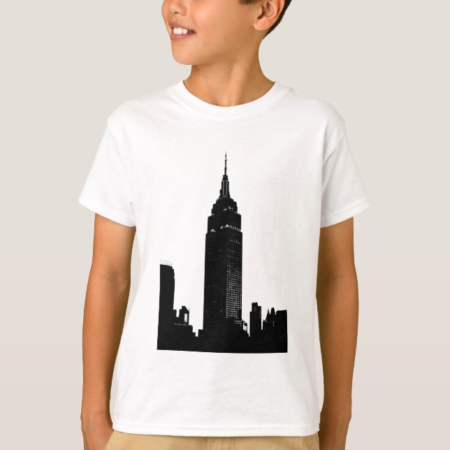 T-shirt Black & White Pop Art New York (Devant)