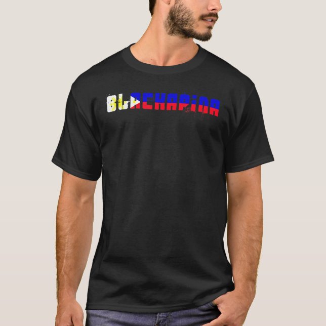 T-shirt Blackapina moitié noir moitié philippin Blackapino (Devant)