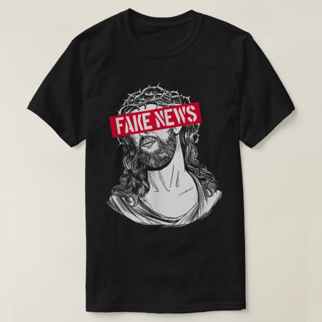 T-shirt Blackcraft AntiChristian Fake News Drôle Jesus Ath (Design devant)