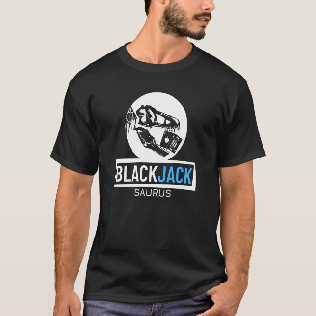 T-shirt Blackjack Saurus Casino de jeu Blackjack 1 (Devant)