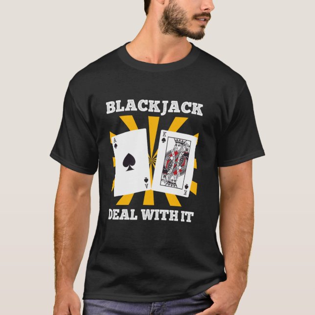 T-shirt BLACKJACK TRAITER AVEC IT Funny Blackjack Cards Vi (Devant)