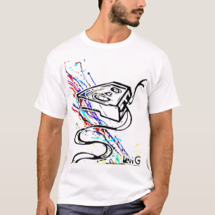 T-shirt Blacklight/cassette au néon d'éclaboussure