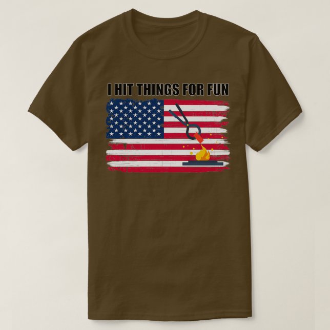 T-shirt Blacksmith Us Drapeau Patriotique T (Design devant)