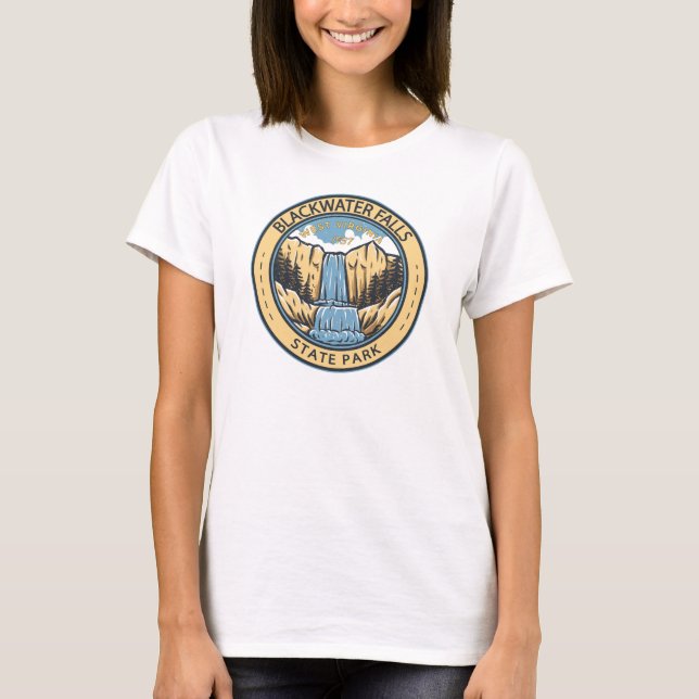 T-shirt Blackwater Falls State Park West Virginia Badge (Devant)