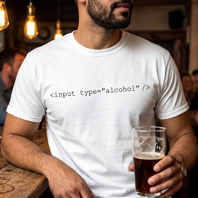 T-shirt Blague de développeur Web HTML sur l'alcool (Créateur téléchargé)