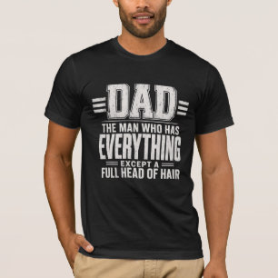 T-shirt Blague de papa chauve drôle