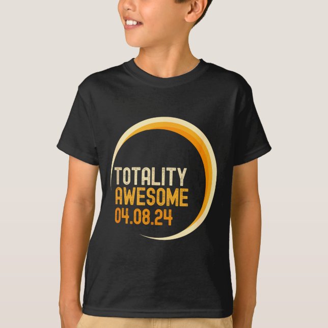 T-shirt Blague Totale Éclipse Solaire Totale Époustouflant (Devant)